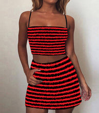 Load image into Gallery viewer, Striped strap suit dress AY2764
