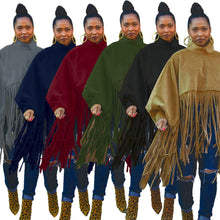 Load image into Gallery viewer, Solid color long-sleeved fringed top（AY1473）
