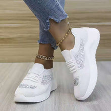 Load image into Gallery viewer, Hot sale flying woven rhinestone breathable sneakers
