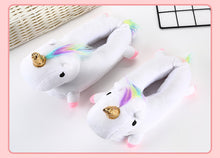 Load image into Gallery viewer, Hot-selling children&#39;s cute unicorn plush slippers（HPSD132）
