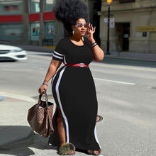 Load image into Gallery viewer, Casual Crew Neck Colorblock Dress（Belt not included）AY1774
