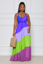 Load image into Gallery viewer, Fashion Contrast Tie Chiffon Dress（AY2224）
