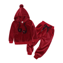 Load image into Gallery viewer, Children&#39;s fur ball sweater suit
