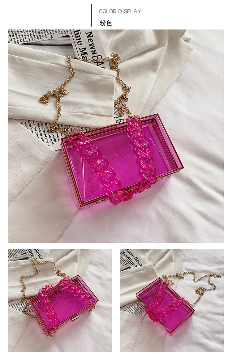 Acrylic portable small square bag AB2082