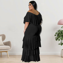 Load image into Gallery viewer, Fashion Round Neck Multi-Segment Panel Long Dress（AY2203）
