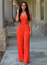 Load image into Gallery viewer, Loose Slim Sleeveless Jumpsuit with Belt AY1150
