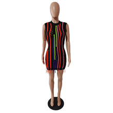 Load image into Gallery viewer, Fashion tassels sleeveless sexy stitching knitted dress AY2664
