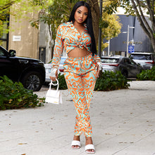 Load image into Gallery viewer, Printed Long Sleeve Shirt Trousers Set（AY2306）
