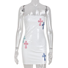 Load image into Gallery viewer, Sexy cross embroidered breast wrap dress AY1996
