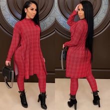 Load image into Gallery viewer, New houndstooth print high neck suit(AY1233)
