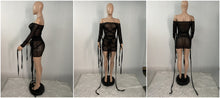 Load image into Gallery viewer, exy mesh ribbon dress ME2121
