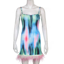 Load image into Gallery viewer, Sexy colorful fringed slip dress（AY2321）
