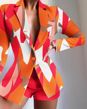 Load image into Gallery viewer, Printed suit jacket and shorts suit （AY2328）
