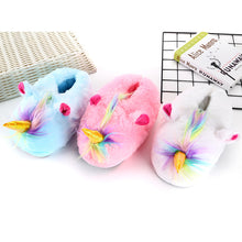 Load image into Gallery viewer, Hot Selling Fantasy Unicorn Plush Slippers（HPSD131）
