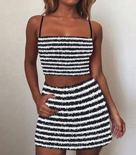 Load image into Gallery viewer, Striped strap suit dress AY2764
