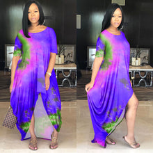 Load image into Gallery viewer, Tie-dye loose multicolor dress AY1164
