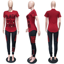 Load image into Gallery viewer, Trend letter printing two-piece set（AY1650）
