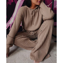 Load image into Gallery viewer, Pit strip loose hooded casual suit （AY1385）
