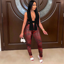 Load image into Gallery viewer, Hot sale sexy wrap chest print trousers set（AY1857）
