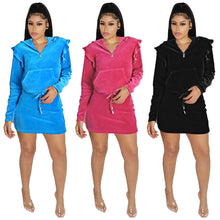 Load image into Gallery viewer, Velvet Ruffle Hood Two Piece Set（AY2384）
