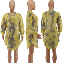 Load image into Gallery viewer, Fashion Print Tie Dye Dress (with Waist Bag)AY1785
