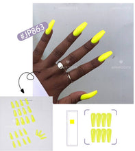 Load image into Gallery viewer, Pure color frosted smooth waterproof fake nails set （1set=24 pcs）
