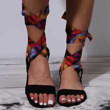 Load image into Gallery viewer, Hot flat print strappy sandal HPSD044
