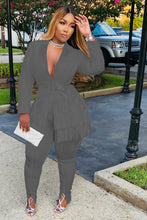 Load image into Gallery viewer, Fashion solid color tassel suit（AY2419）
