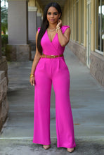 Load image into Gallery viewer, Loose Slim Sleeveless Jumpsuit with Belt AY1150
