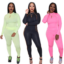 Load image into Gallery viewer, Fashion Solid Color Splicing Set（AY2378）
