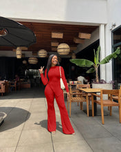 Load image into Gallery viewer, Slit Flared Pants Two Piece Set（AY2341）
