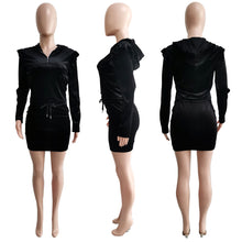 Load image into Gallery viewer, Velvet Ruffle Hood Two Piece Set（AY2384）
