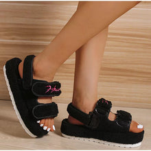 Load image into Gallery viewer, Fashion Platform Plush Sandals（HPSD230）
