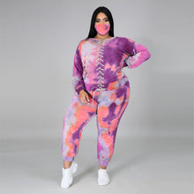 Load image into Gallery viewer, Tie-dye fashion long sleeve casual suit（AY1302）
