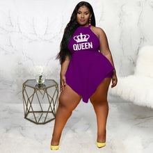 Load image into Gallery viewer, Plus size Irregular Crown Sleeveless Jumpsuit（AY1777）
