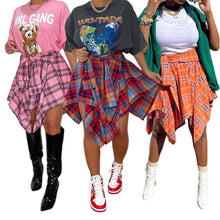 Load image into Gallery viewer, Fashion irregular plaid skirt（AY1783）
