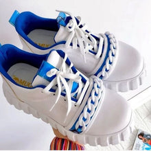 Load image into Gallery viewer, Colorful chain platform lace-up casual shoes (HPSD116）
