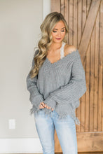 Load image into Gallery viewer, V-neck drop shoulder knitted top AY1323
