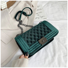 Load image into Gallery viewer, Velvet rhombus chain crossbody bag（AB2044）
