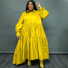 Load image into Gallery viewer, Long sleeve lace up oversize dress(AY2446)
