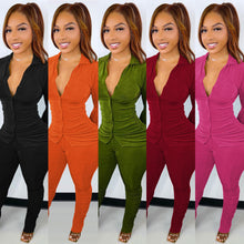 Load image into Gallery viewer, Lapel pleated slim two-piece suit（AY1584）
