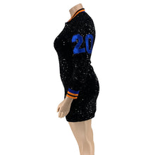 Load image into Gallery viewer, Sequin V Neck Thread Embroidered Dress AY1705
