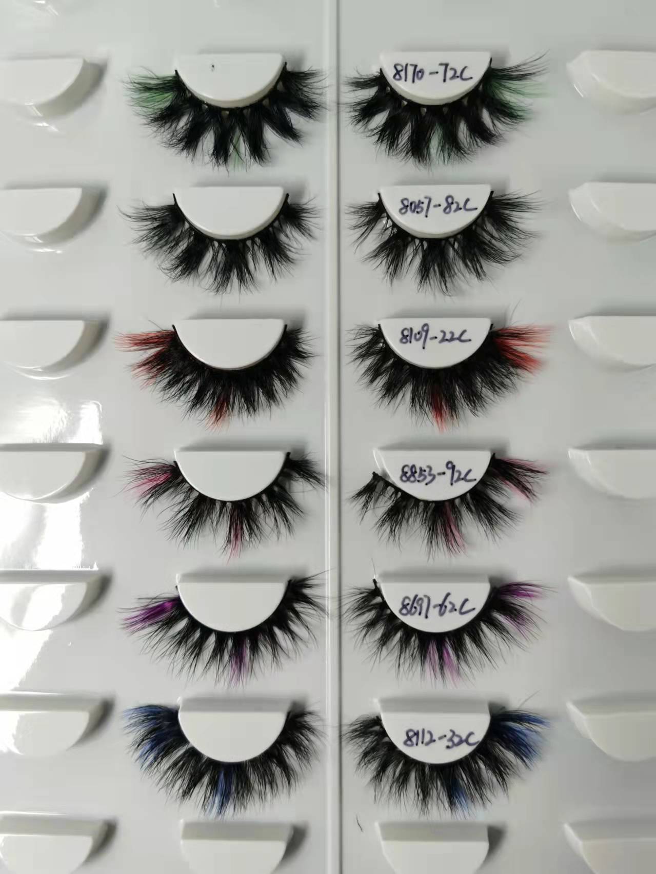 Color Mink Hair False Eyelashes (1pair ) AH5058