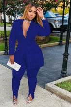 Load image into Gallery viewer, Fashion solid color tassel suit（AY2419）
