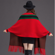 Load image into Gallery viewer, Fringed cape with sleeves（AY1489）
