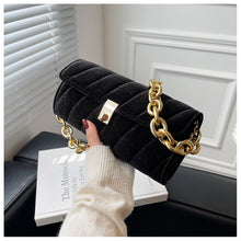 Load image into Gallery viewer, Check velvet chain shoulder bag（AB2049）
