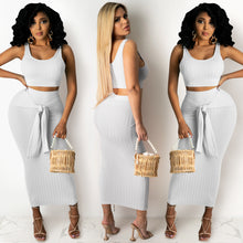 Load image into Gallery viewer, Tank top hip dress two piece set AY2179
