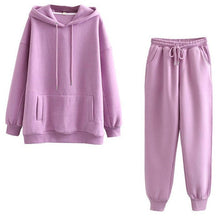 Load image into Gallery viewer, Two-piece solid color hooded sweater（AY1387）
