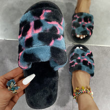 Load image into Gallery viewer, Hot-selling new cross-word plush slippers（HPSD102)
