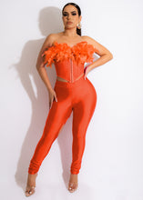 Load image into Gallery viewer, Sexy feather tube top two piece set（AY1970）
